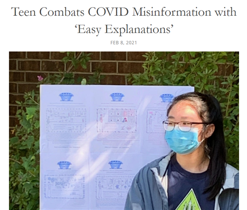Picture of Erika Chan, teen who combats COVID misinformation with easy explanations 